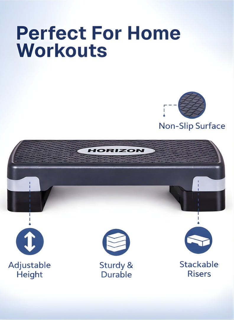 Horizon Adjustable Stepper for Home Exercise, Ultimate Non-Slip Aerobic Stepper Take Your Workout to the Next Level for Exercise, Sturdy & Durable Stepper for Cardio, Strength Training & Weight Loss - Image 2